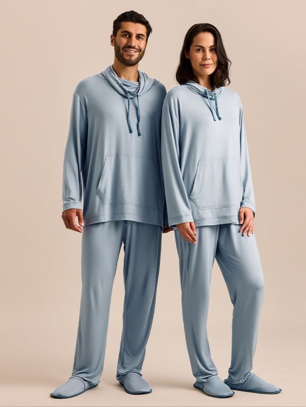 Emirates Business Class Modal Inflight Loungewear Set Dusty Blue S/M